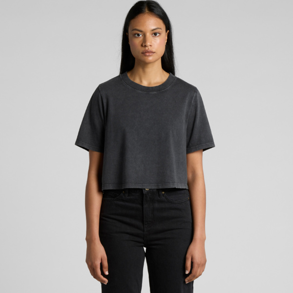 AS Colour Womens Stone Wash Heavy Crop Tee Thumbnail